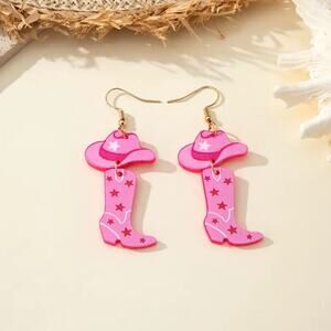 Cowgirl/Cowboy boots Earrings Trendy Gift For Women Shania Twain Dolly Parton
